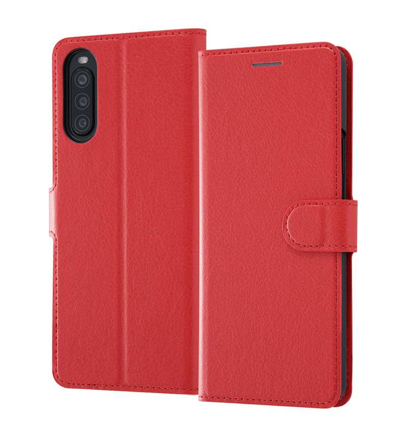 Xperia 10 II 手帳型ケース シンプル マグネット スリープ機能対応