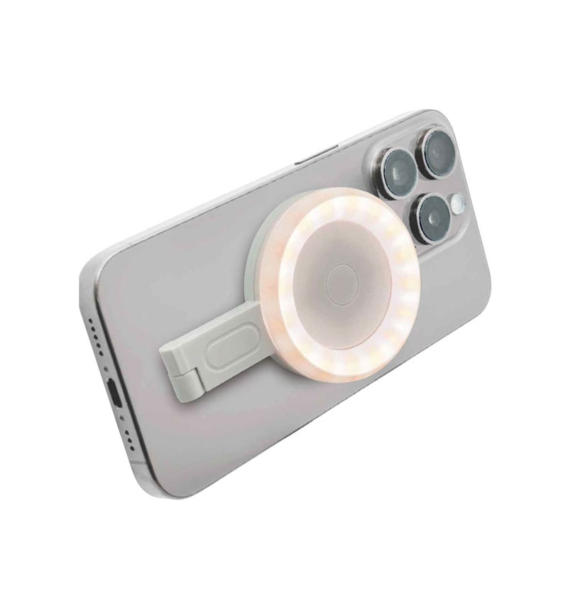 �ޥ��ͥå� ���ޥ� Magsafe�б� ���ޥۻ����� LED �饤�� Selfie LED Light �ޥ��ͥåȥ����� ����ե��� ���󥫥�� �ޥ������� ���ϼ��� �ۥ磻�� ���ޥ� ���֥�å� RMLED01WH �饹���Хʥ� �ۥ磻�� RMLED01WH