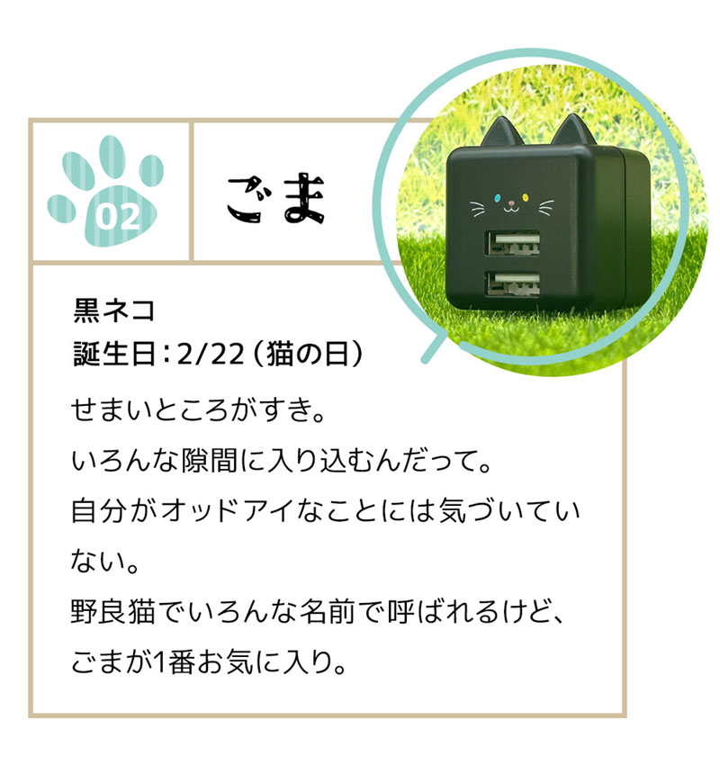 ��Фˤ㡼 ���Ŵ� AC�����ץ��� AC���Ŵ� ǭ�� ����ѥ��ȥ����� 2�ݡ��� 2.4A 5V ������A �ͥ��ߥ� �ͤ��ߤ� ���� ���� ���� RAC2A2A02GOM