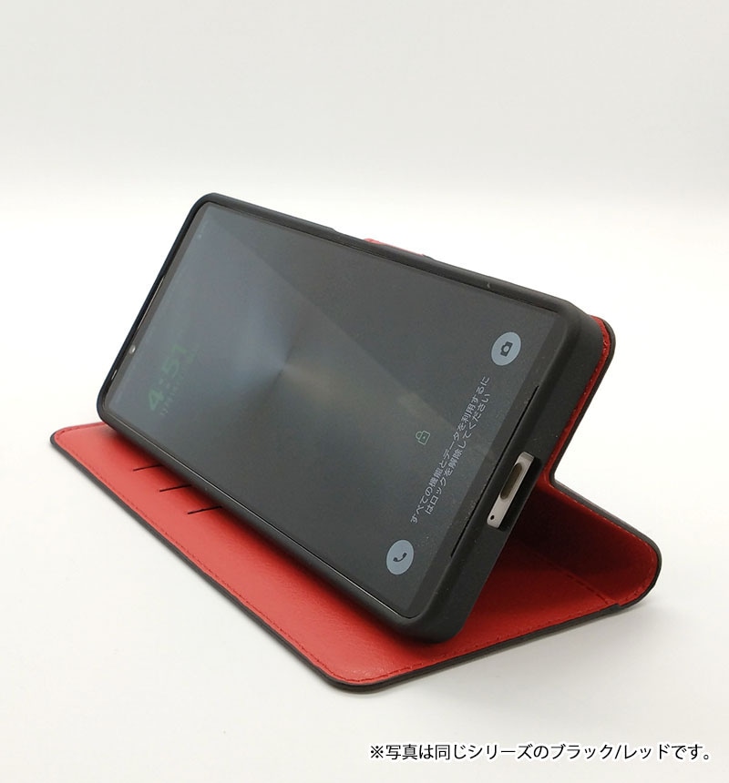 Xperia 1 VI Like standard 耐衝撃 手帳型レザーケース シンプル