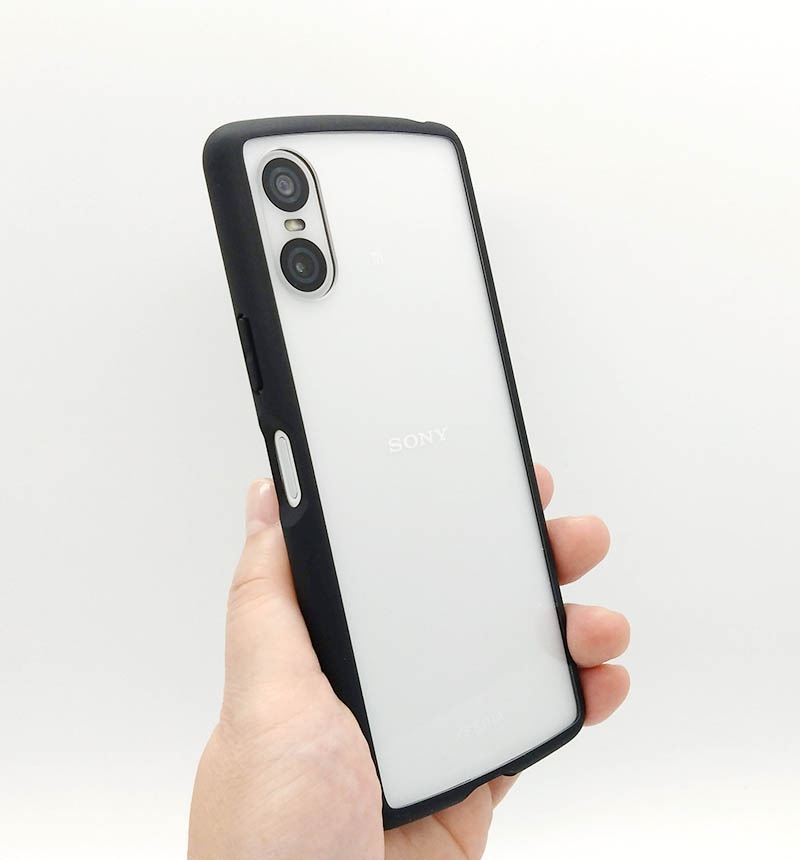 Xperia 10 VI TOUGH SLIM LITE �ե졼�५�顼 ���ȥ�åץۡ��륷������ �֥�å� PM-X241TSLFCBK