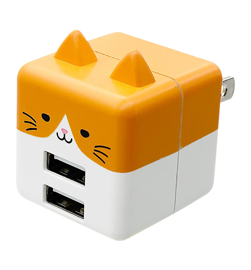 モバにゃー 充電器 ACアダプター AC充電器 猫耳 コンパクトタイプ 2