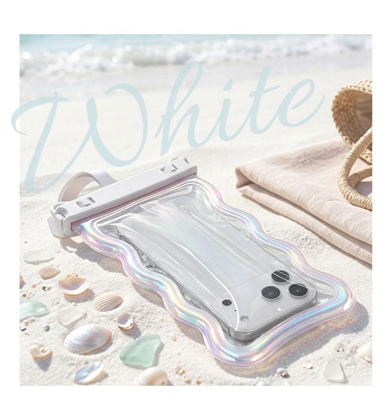 ���ޥ� �ɿ奱���� IP68 ���ȥ�å��� WAVECASE  �礭�᥹�ޡ��ȥե��� �������饫�顼 �� �ס��� ��Ϥ ��ʪ���� ���襤�� ��������ۥ磻�� RFRWPF09WAWH