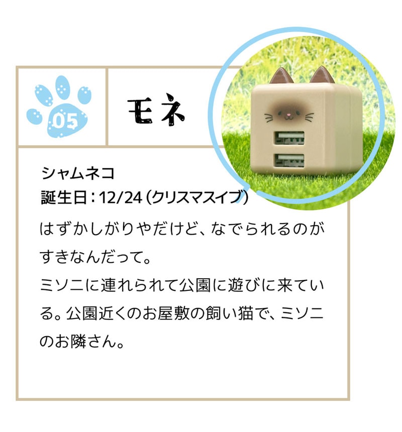 ��Фˤ㡼 ���Ŵ� AC�����ץ��� AC���Ŵ� ǭ�� ����ѥ��ȥ����� 2�ݡ��� 2.4A 5V ������A �ͥ��ߥ� �ͤ��ߤ� ���� ��� ��� RAC2A2A02MNE