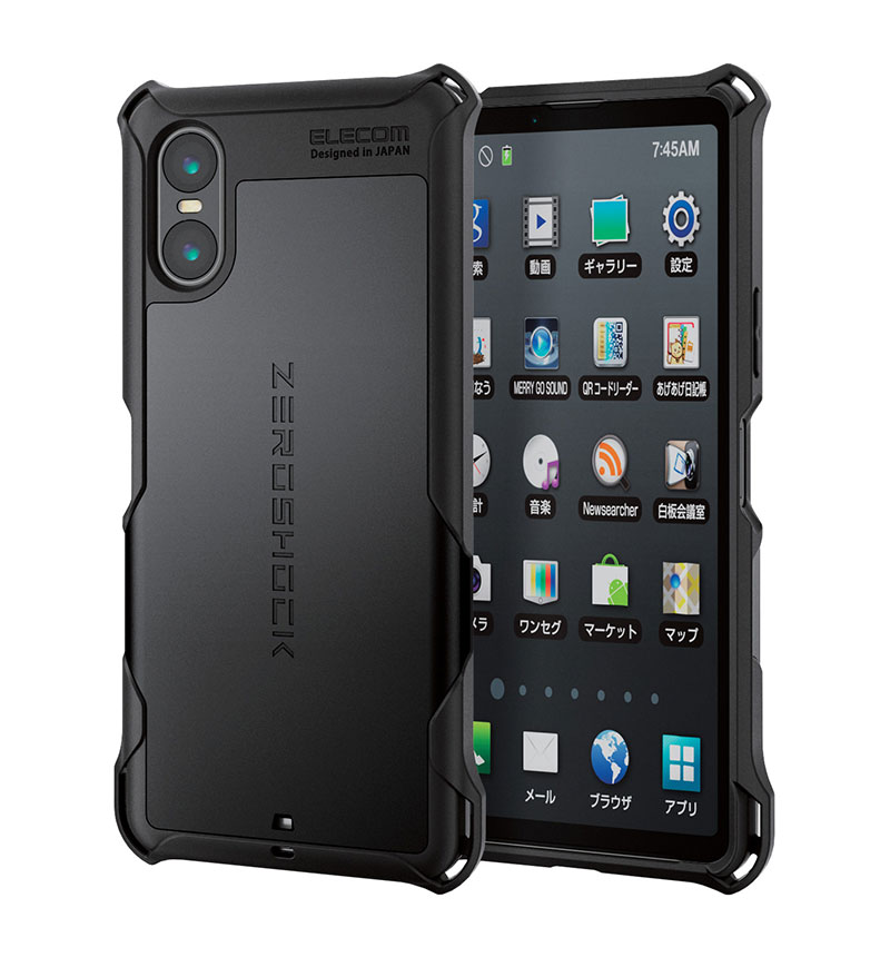 Xperia 10 VI ZEROSHOCK ブラック PM-X241ZEROBK | ハイブリッドケース