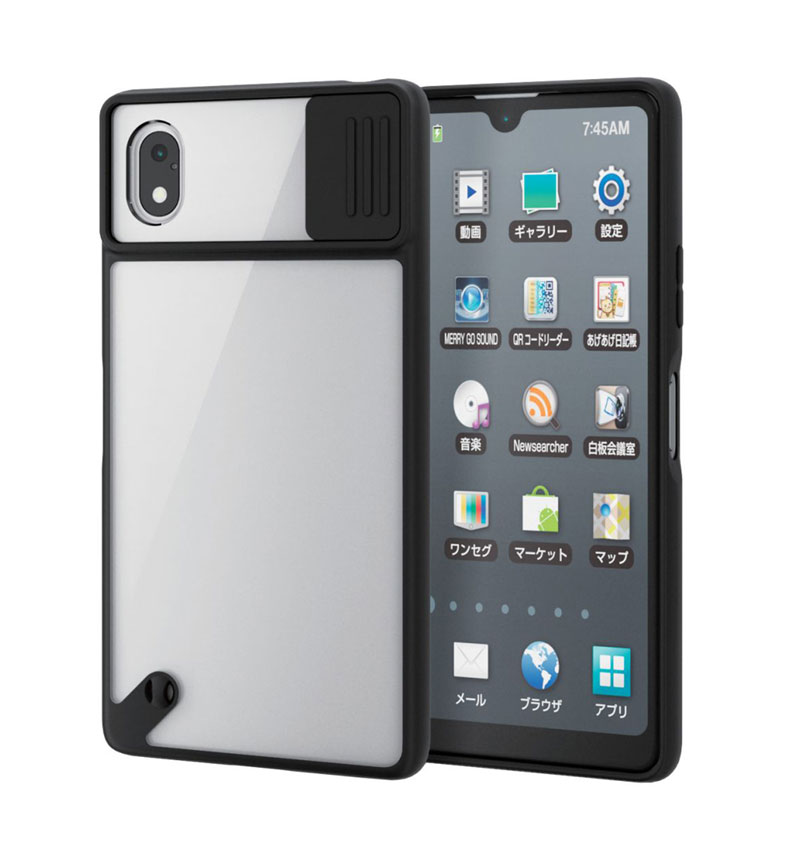 カメラレンズカバー付きケース ブラック PM-X223HVCCSBK