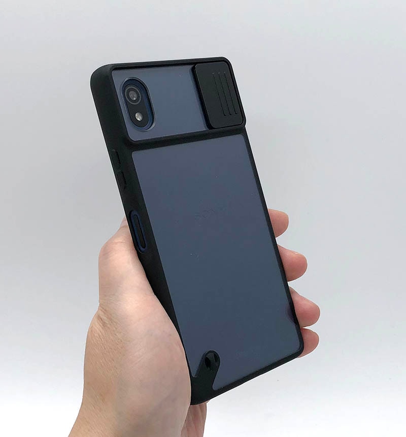 カメラレンズカバー付きケース ブラック PM-X223HVCCSBK