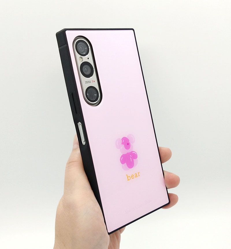 �ڥ��С����ȥ������Xperia 1 VI / Xperia���С����ȥ� ���ꥸ�ʥ�ǥ����� balloon art / �ϥ��֥�åɥ����� KAKU pink_bear IQOEM-XP1M6K3TB/MUR42