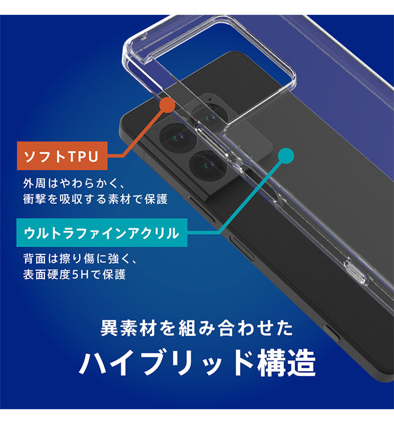 Xperia 1 VIII [Turtle] �ϥ��֥�åɥ����� ���ꥢ TR-XP263-TT-CL
