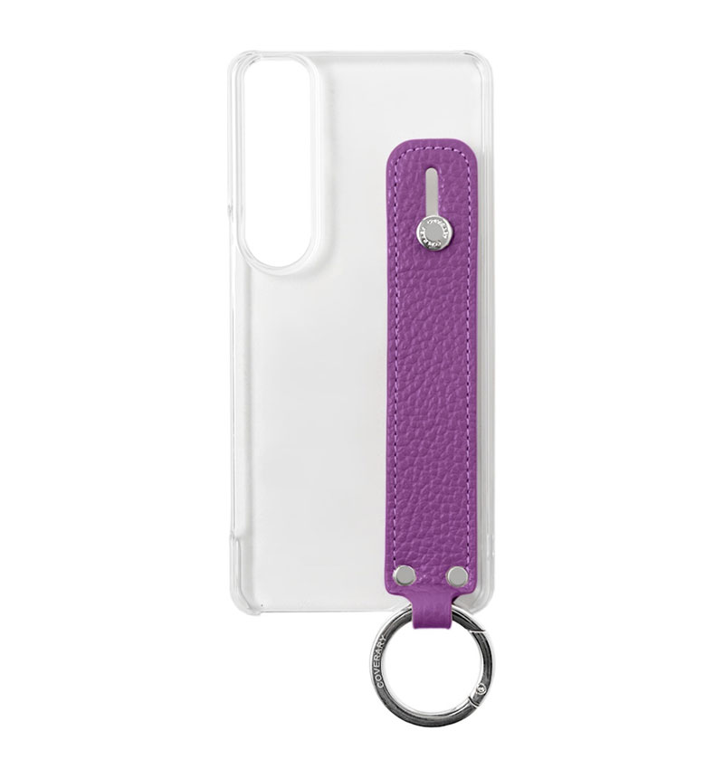 Xperia 1 VI ���ꥢ������ �ܳ� ���ɥꥢ�쥶�� �ϥ�ɥ٥���դ� ���̥����� �ѡ��ץ� 100062351-978-019-purple