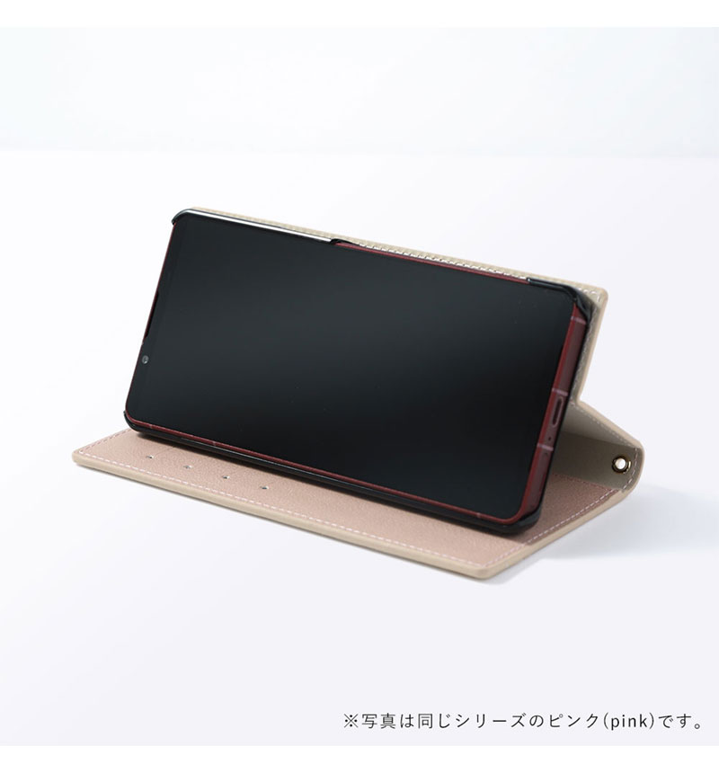 Xperia 1 VIII ����������쥶�� ɽ�Х����顼 ������ɵ�ǽ ��Ģ�������� �ѡ��ץ� 100061865-1190-purple
