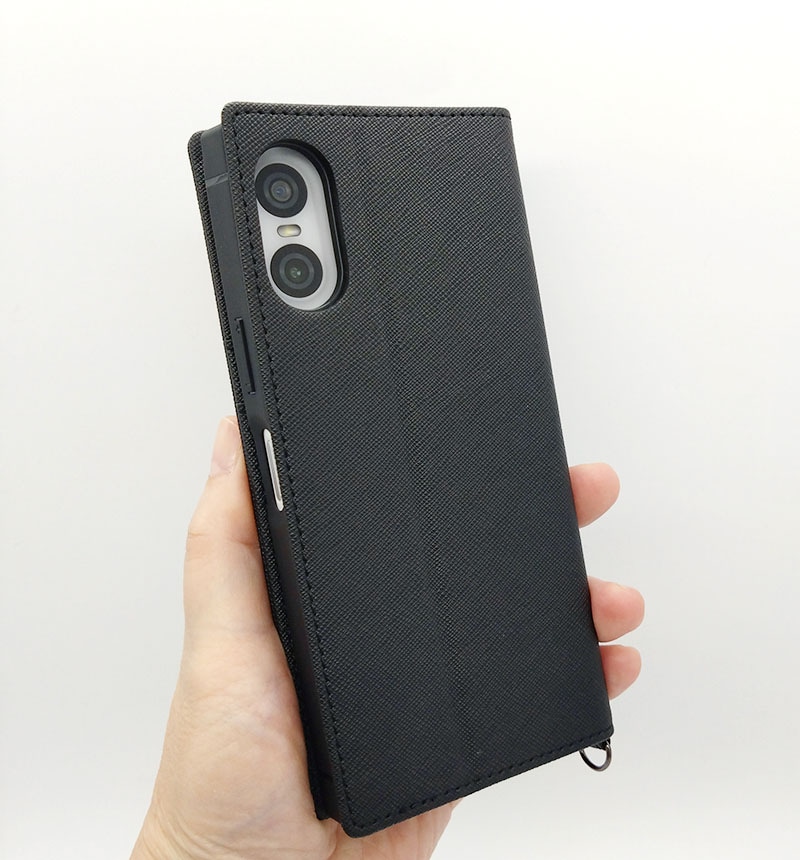 Xperia 10 VI �Ѿ׷� ��Ģ���쥶�������� KAKU Durable �֥�å�/�֥�å� IN-RXP10M6TBC9/BB