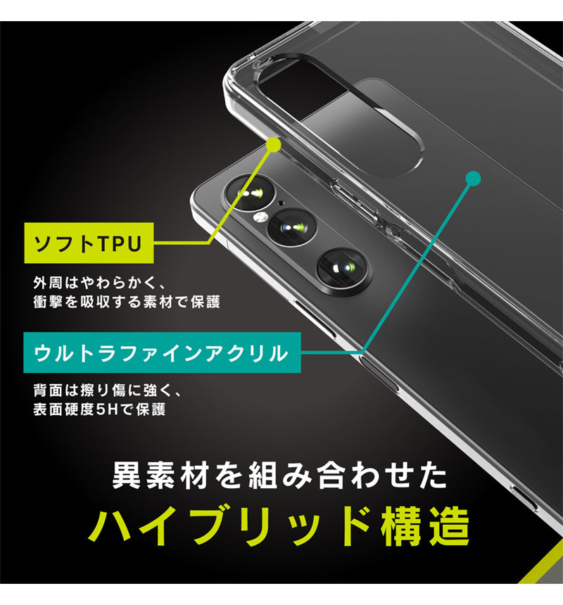 Xperia 1 VI [Turtle] �ϥ��֥�åɥ����� ���ꥢ ���ꥢ TR-XP243-TT-CL