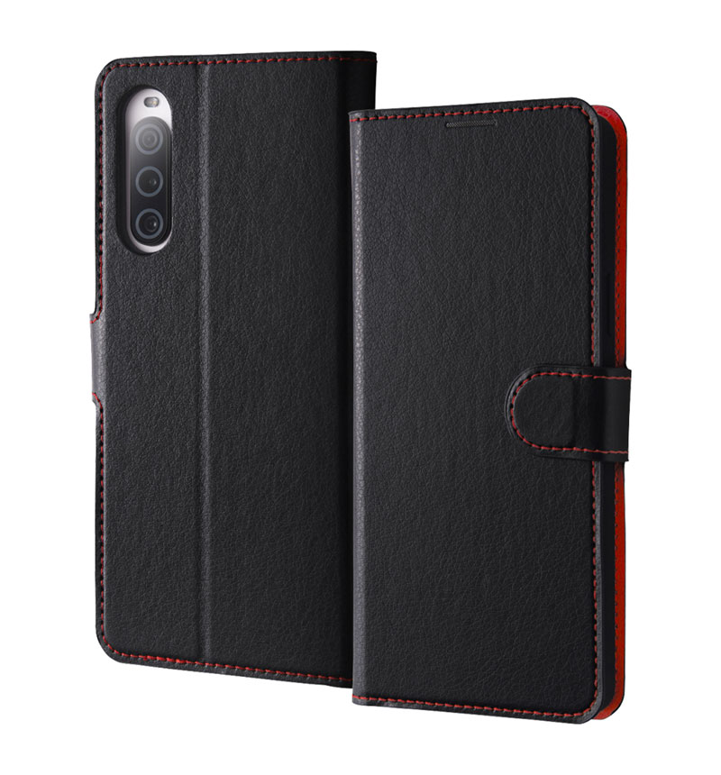 �ڥ����� 10%OFF��Xperia 10 V �Ѿ׷� ��Ģ���쥶�������� ����ץ� �ޥ��ͥå� �֥�å�/��å� RT-RXP10M5ELC1/BR