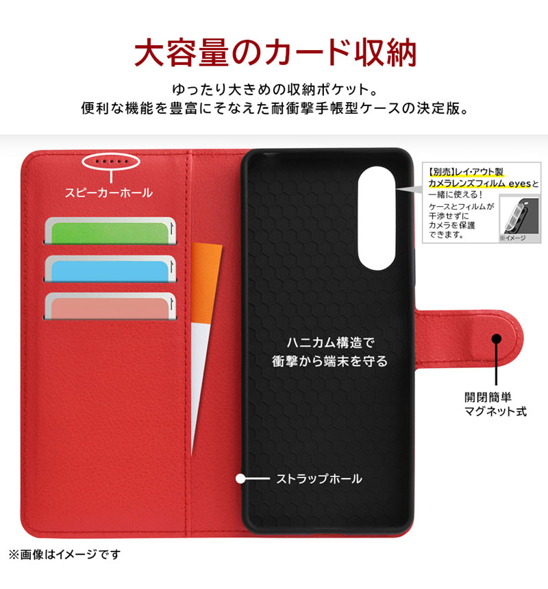 �ڥ����� 10%OFF��Xperia 10 V �Ѿ׷� ��Ģ���쥶�������� ����ץ� �ޥ��ͥå� �֥�å�/��å� RT-RXP10M5ELC1/BR