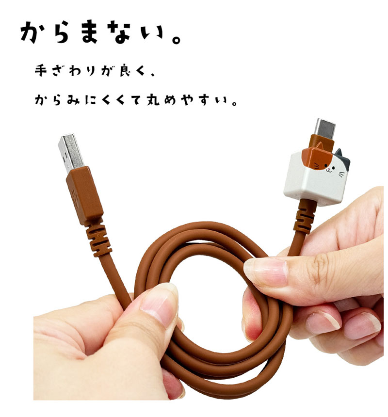 ��Фˤ㡼 ���ޥ� �����֥� ������Τ����������֥� ���� �̿� Type-A to Type-C 3A 1m iPhone Android ��Х˥㡼 �ߥå� R10CAAC3A06MIK