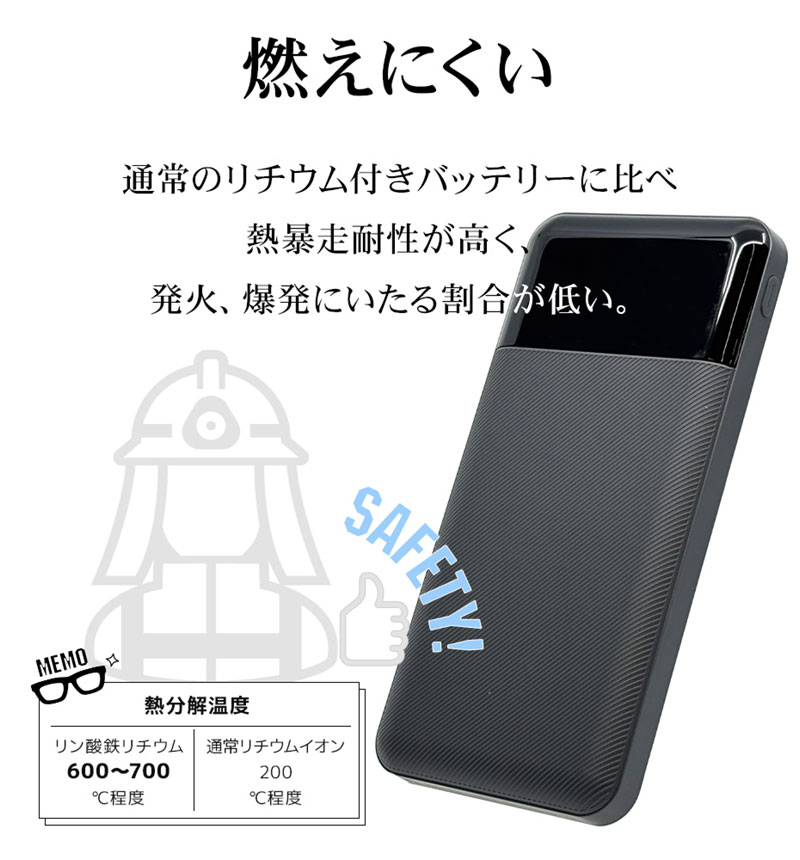 ����Ŵ �������Хåƥ꡼ 10000mAh 3�ݡ��� USB Type-C PD�б� 20W Type-A ���� ���㥳���륰�졼 RLI100C20W03CGRY