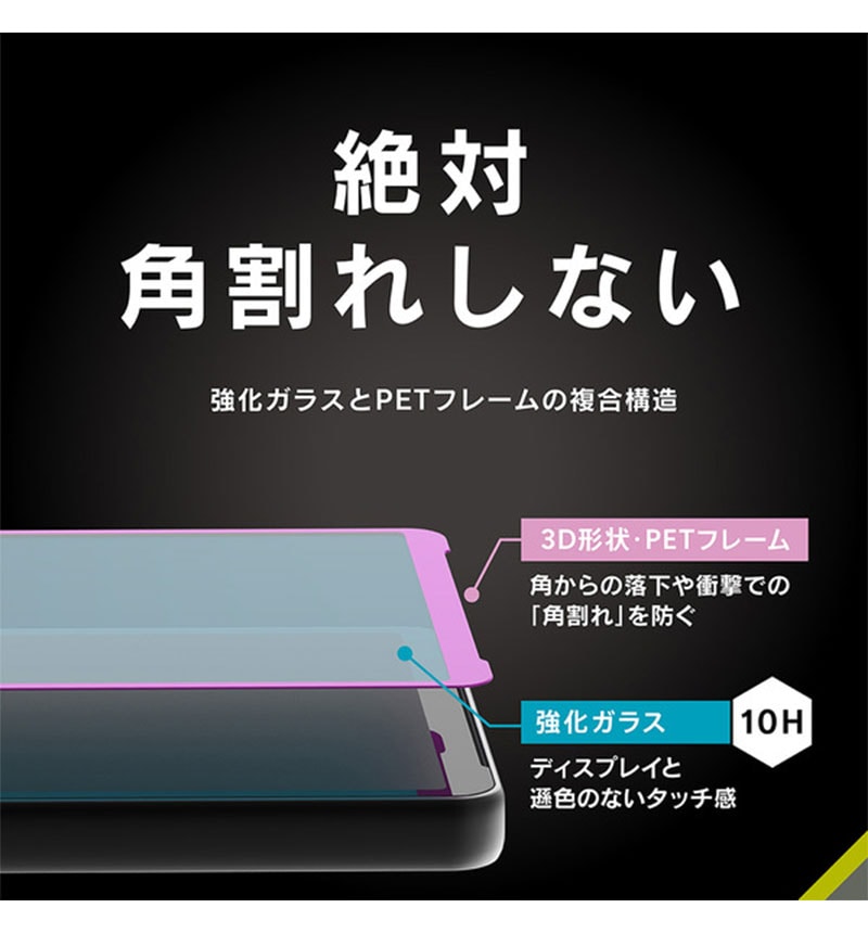 Xperia 10 V [FLEX 3D] ��Ʃ�� ʣ��ե졼�६�饹 ��Ʃ��/�֥�å� TR-XP235-G3-CCBK