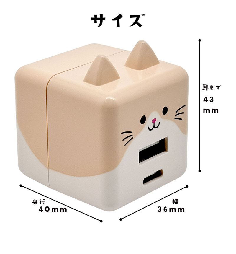 ��Фˤ㡼 USB���Ŵ� 2�ݡ���PD�б� USB Type-C Power Delivery 20W Type-A 2.4A ��Х˥㡼 ����� RACCA20W03ART