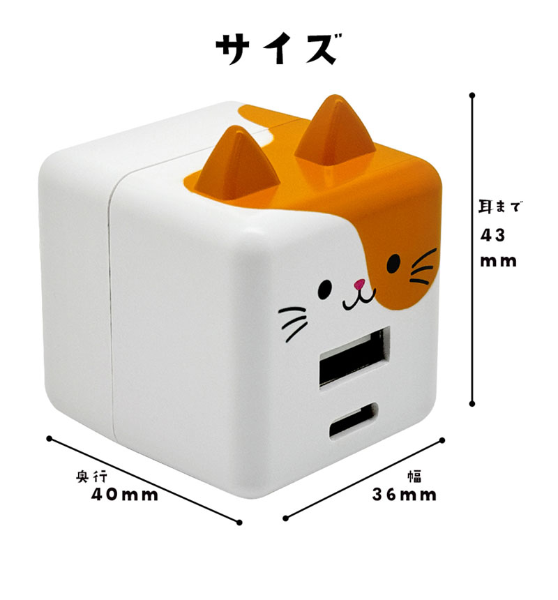 �ڥ����� 10%OFF�ۥ�Фˤ㡼 USB���Ŵ� 2�ݡ���PD�б� USB Type-C Power Delivery 20W Type-A 2.4A ��Х˥㡼 �쥪 RACCA20W03LEO