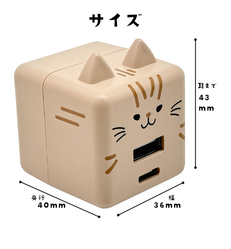 ��Фˤ㡼 USB���Ŵ� 2�ݡ���PD�б� USB Type-C Power Delivery 20W Type-A 2.4A ��Х˥㡼 ��ʤ� RACCA20W03MNK