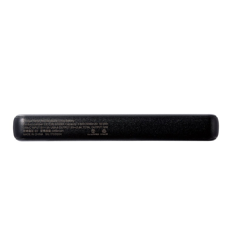 5000mAh C+A 12W ��Х���Хåƥ꡼ �֥�å� DE-C26-5000BK