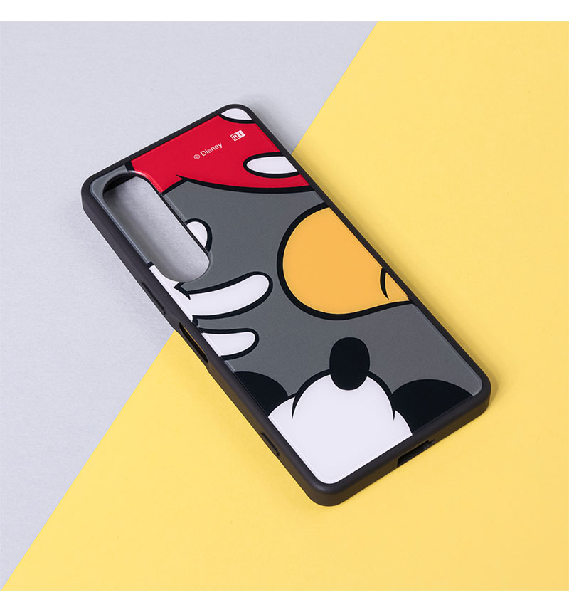 Xperia 1 VII ディズニー / maru 衝撃吸収 バンパー ハイブリッド