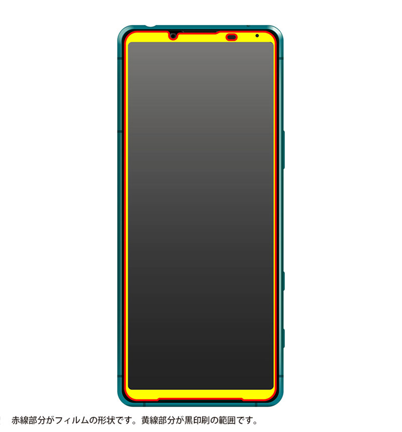 Xperia 5 III ガラスフィルム 全面保護 10H 光沢/ブラック RT-RXP5M3F