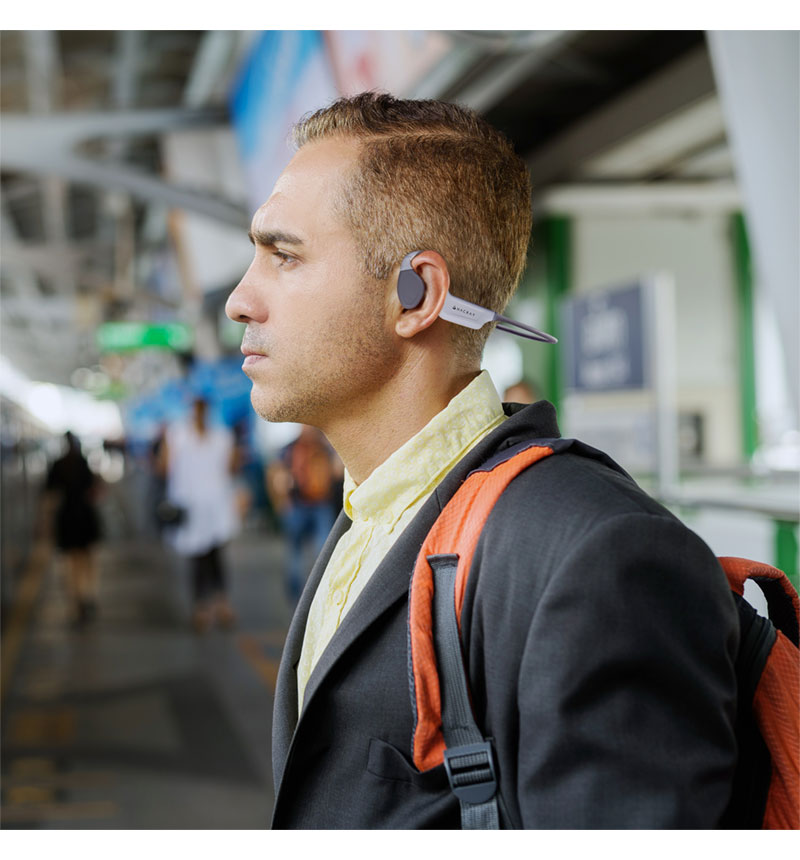 Hacray 骨伝導イヤホン Orca ライトグレー HR25139LGR Hacray 骨伝導イヤホン Orca ライトグレー HR25139LGR HACRAY 式骨伝導