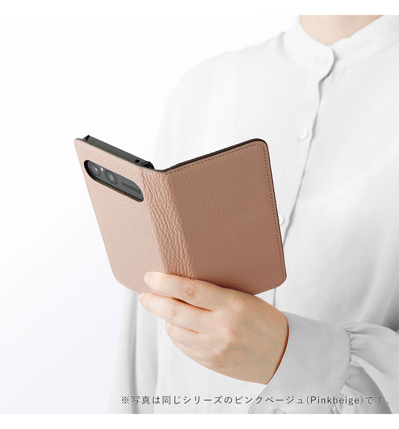 Xperia 10 VII �ܳ� ���ɥꥢ�쥶�� ��Ģ�������� ���졼���� 100061917-1080-029-greige