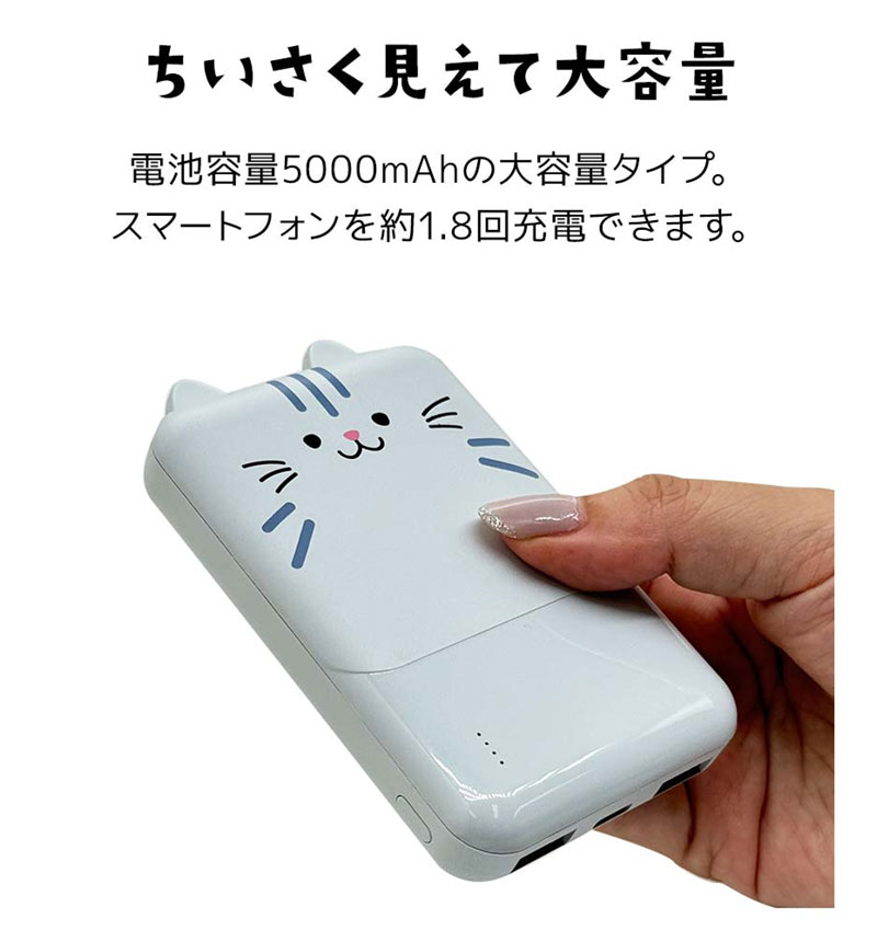 ��Фˤ㡼 ��Х���Хåƥ꡼ 5000mAh 2.1A USB Type-C1�ݡ��� Type-A2�ݡ��� ���� ������ ���������ǽ 3��Ʊ������ ��� RLI050C2A01RIN