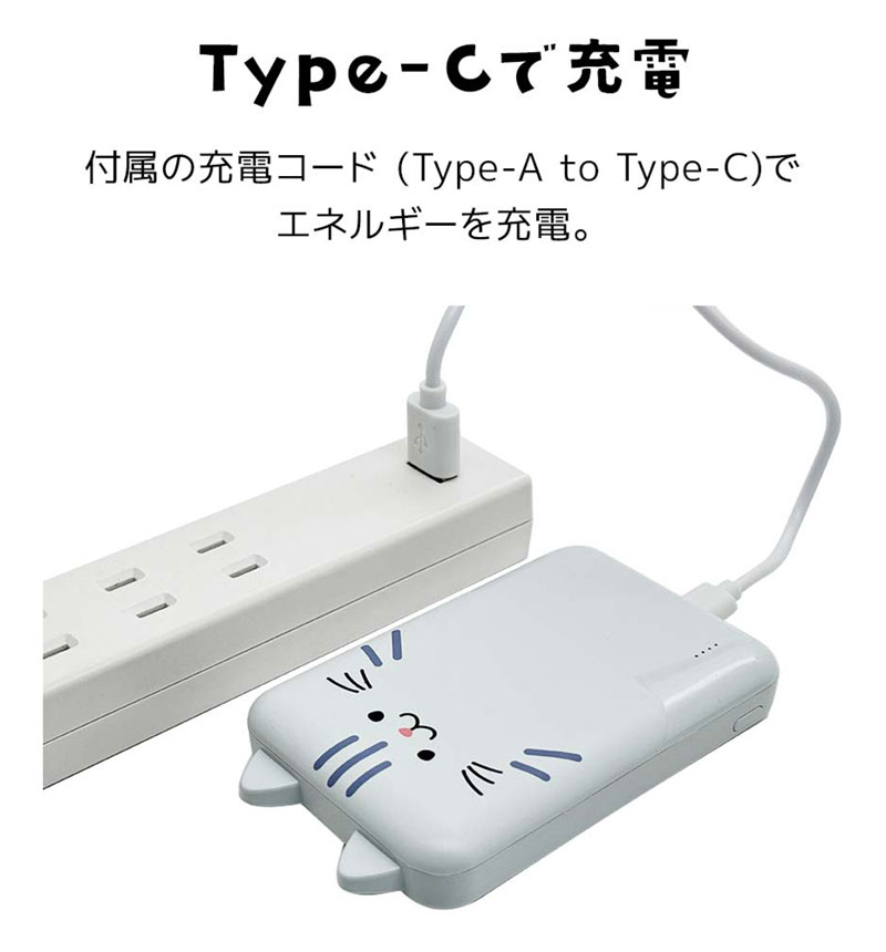 ��Фˤ㡼 ��Х���Хåƥ꡼ 5000mAh 2.1A USB Type-C1�ݡ��� Type-A2�ݡ��� ���� ������ ���������ǽ 3��Ʊ������ ��� RLI050C2A01RIN