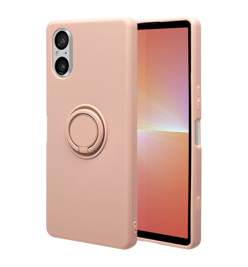 SONY Xperia5 SOV41 ケース リング付き Xperia 5 V ケース カバー リング付き ソフトケース TPU