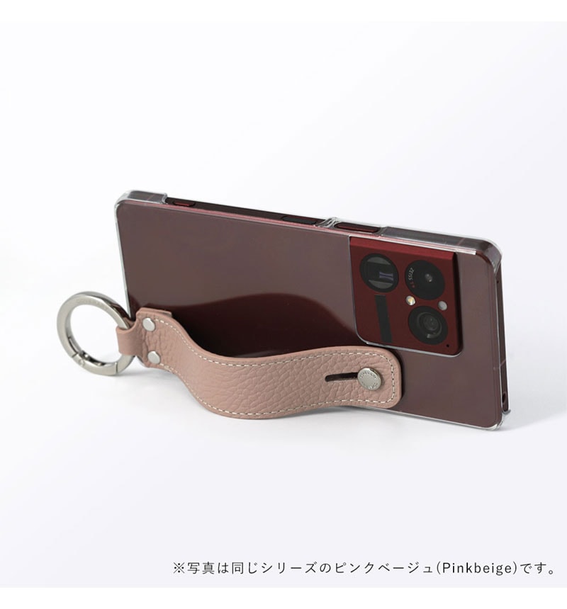 Xperia 1 VIII クリアケース 本革 アドリアレザー ハンドベルト付き