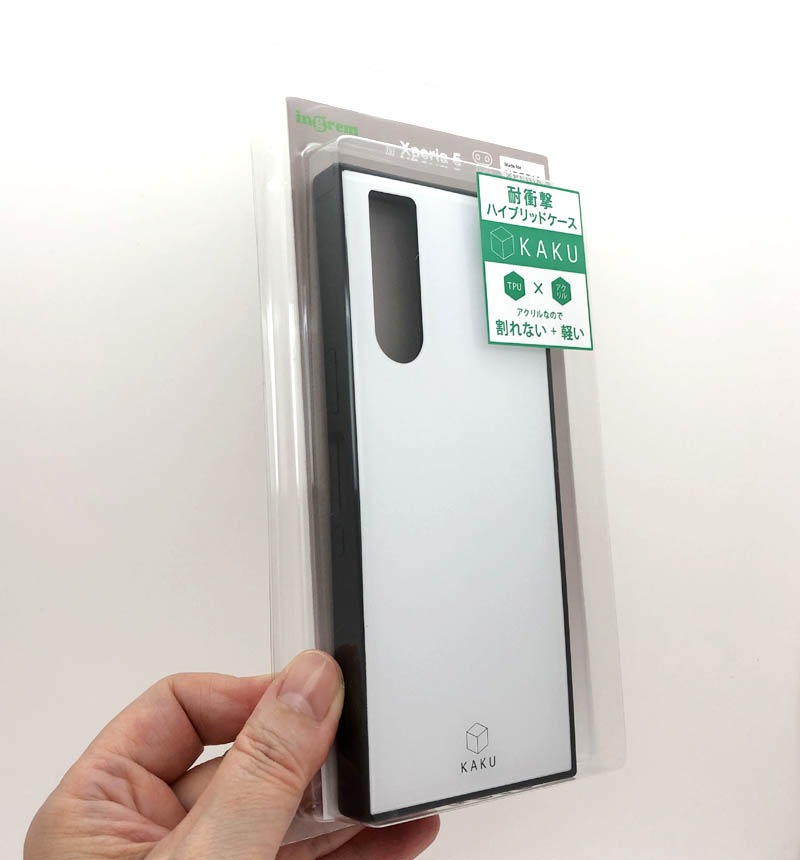 Xperia 5 Ѿ׷ϥ֥åɥ KAKU ۥ磻 IQ-RXP5K3TB/W