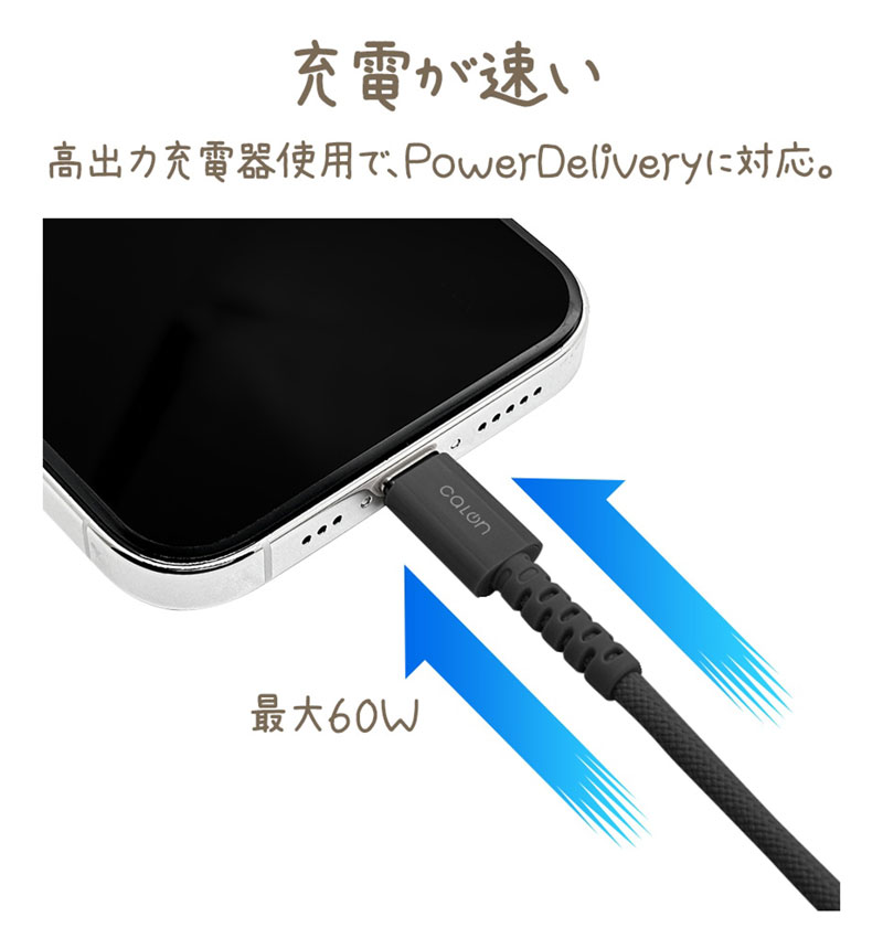calon ޥ ֥ PDб  ʥ󥱡֥  ̿  Type-C to C 20cm 㥳륰졼 R02CACC3A05CGRY