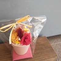 【母の日】プリザーブドフラワー　イエローカラー