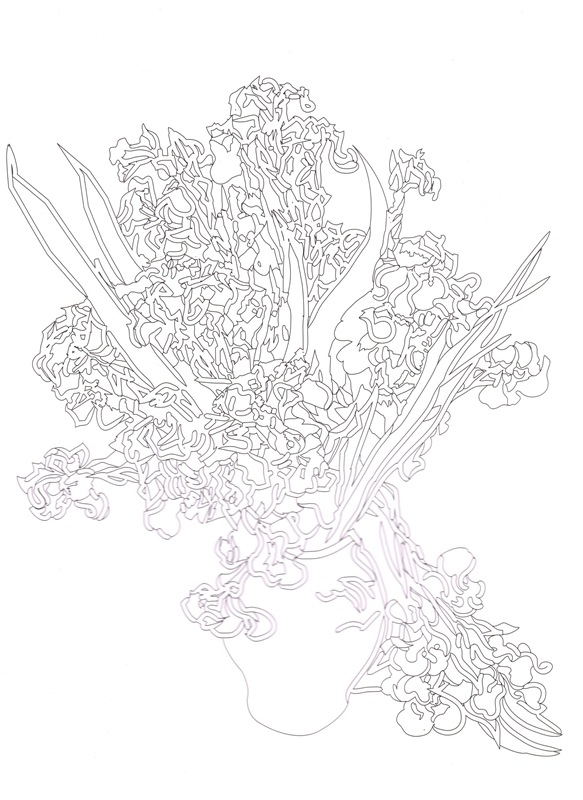 自分のゴッホ自分で描く 大人の塗り絵 中国語版 自己的梵高自己画 成人 色 中国美術 芸術 趣味 塗り絵 線描 白描 新華書城