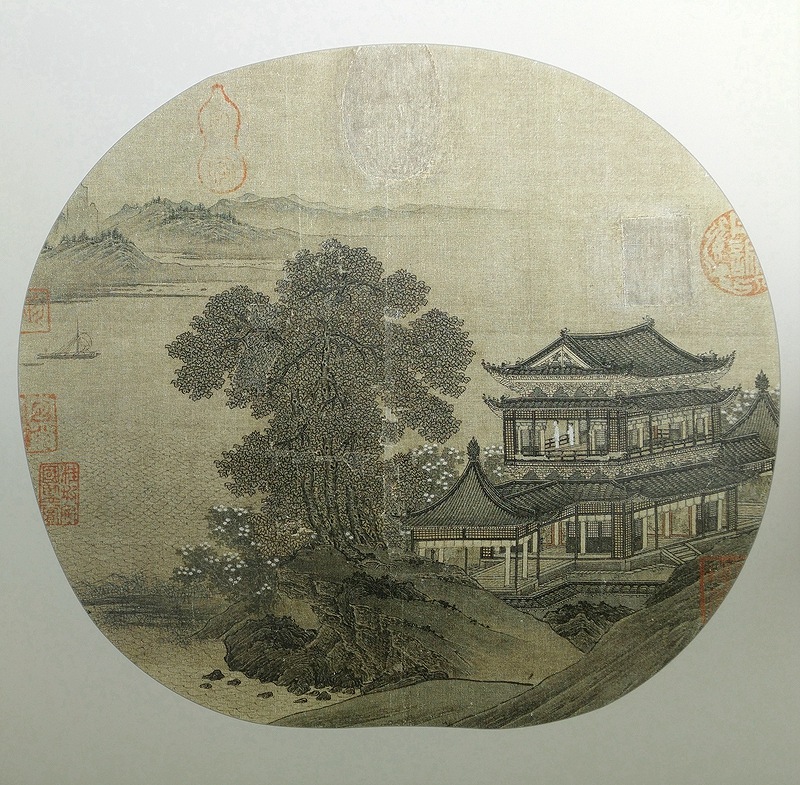 宋人山水 団扇精品賞飾 中国絵画/宋人山水 团扇精品赏