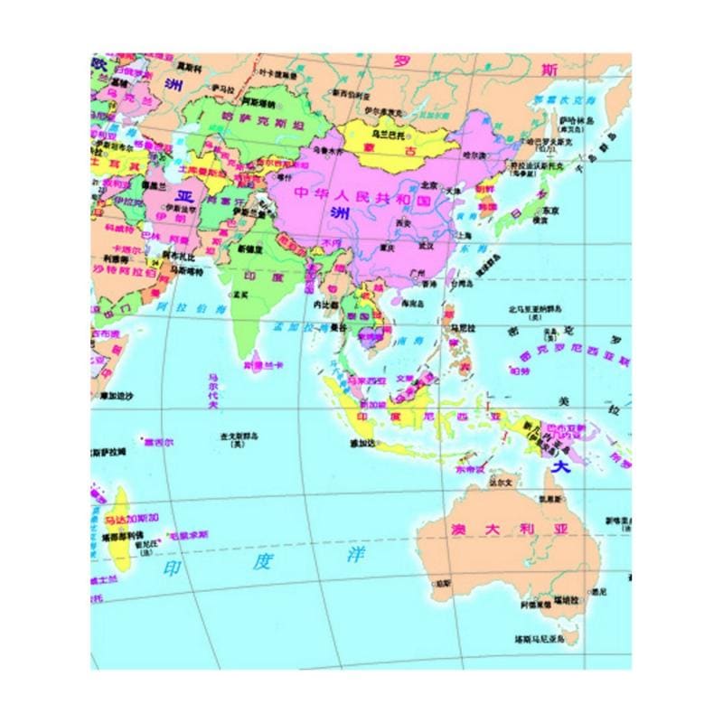 世界地理地図 / 世界地理地图(1:88000000) [平装] 地理