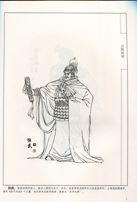 百将画譜 中国画線描 中国絵画/百将画谱 中国画线描