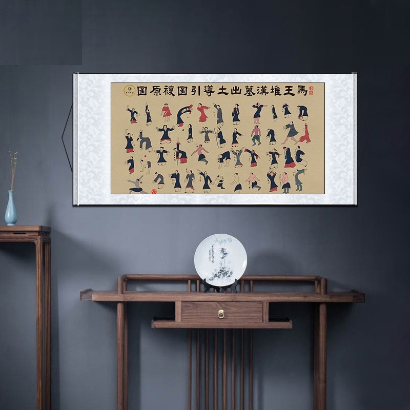 馬王堆導引図復元漢方文化装飾画 （まおうたい・ばおうたい