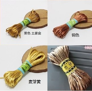 5号糸20メートル中国結用糸 艶糸4色セット 吉祥結び紐 水引 組紐 