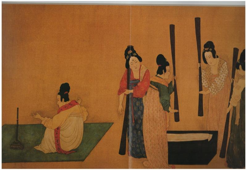 搗練図 臨慕技法 中国伝統壁画叢書 中国絵画/捣练图