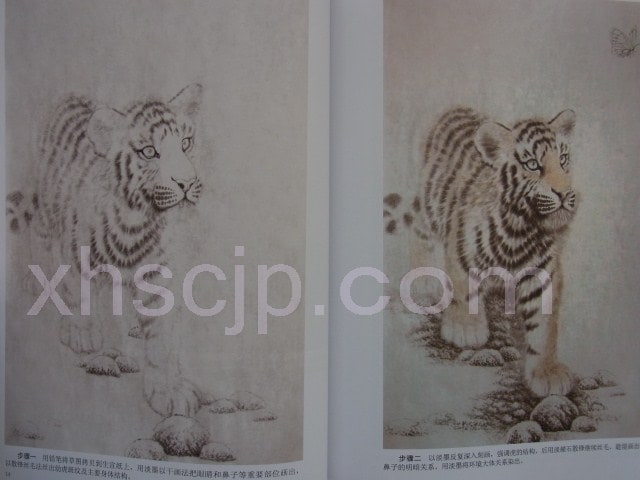 虎 工筆動物画法 水墨とら絵の描き方 中国絵画/虎 工笔动