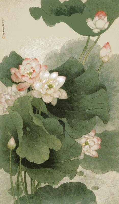 ぼたん はす 工筆牡丹蓮花画法 中国画技法 中国絵画/工笔牡丹 