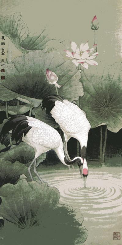 つる 伝統工筆仙鶴画法 中国画技法 中国絵画/传统工