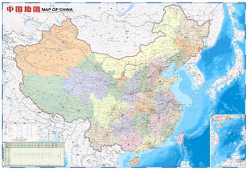 中国地図 1:640000 防水紙 2012年版 中国語版地図/中国地图