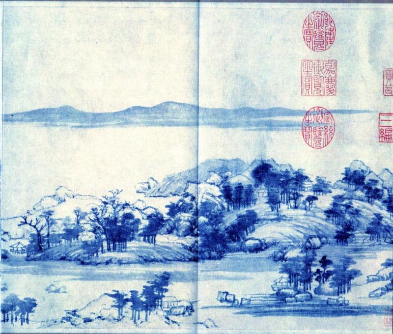 中国元代の絵画 1279〜1368年 江山四季 山水画 中国絵画 中国元代の絵画 1279〜1368年 江山四季 山水画 中国絵画