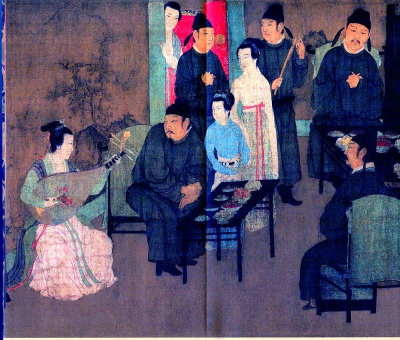 韓熙載夜宴図 晋唐宋人物画精選 絵巻精選 中国絵画/韩熙载